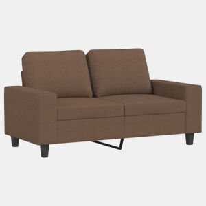vidaXL Sofá de 2 lugares tecido 120 cm castanho