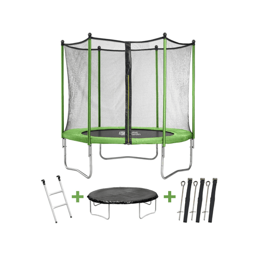 Trampolim Yoopi - Ø 2.44m - com rede de proteção + escada Trampolim Yoopi - Ø 2.44m - com rede de proteção + escada