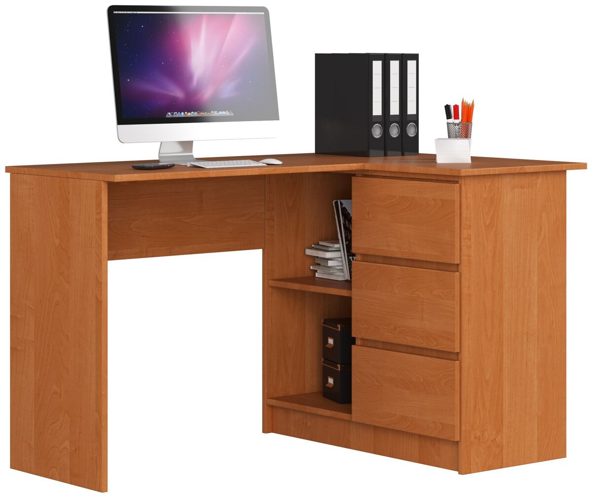 Escritorio esquinero b16 akord color aliso 124 cm