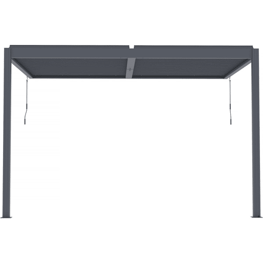 Pérgula bioclimática inclinada com LED Windsor - 3 x 4 m - Antracite