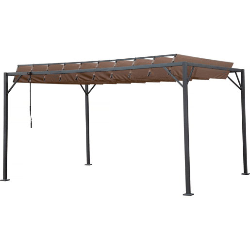 Pérgula de tecido bioclimático Lodge 3 x 4 m - Taupe