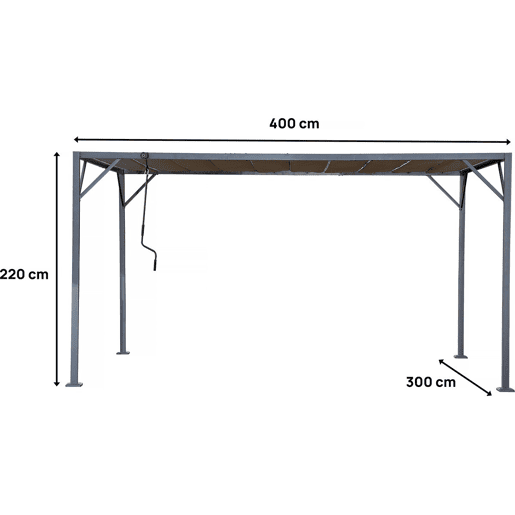 Pérgula de tecido bioclimático Lodge 3 x 4 m - Taupe