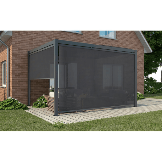 Toldo pergolado - 370 x 204 cm - Cinza antracite