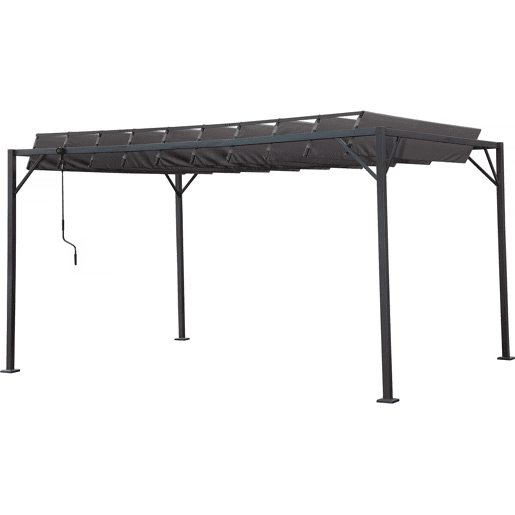 Pérgula bioclimática em tecido Lodge 3 x 4 m - Antracite