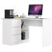 Escritorio esquinero AKORD B16 izquierda 3 cajones 124x85 Escritorio esquinero AKORD B16 izquierda 3 cajones 124x85 Blanco