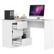 Escritorio esquinero AKORD B16 izquierda 3 cajones 124x85 Escritorio esquinero AKORD B16 izquierda 3 cajones 124x85 Blanco
