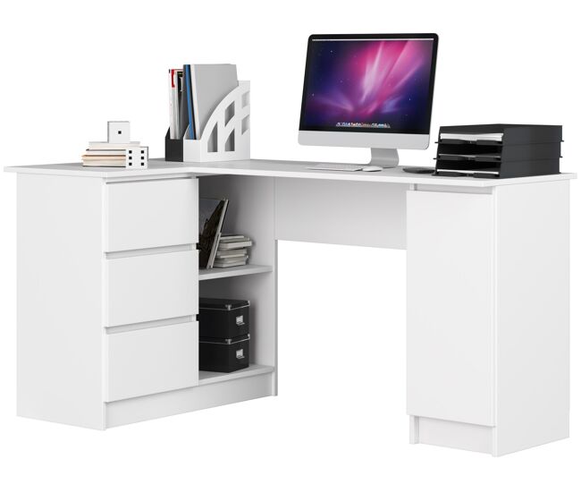 Escritorio esquinero b20 akord color blanco 155 cm