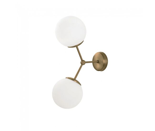 Aplique de pared mulen oro 2 luces marca wonderlamp