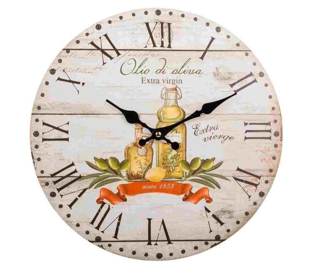Reloj de pared de madera