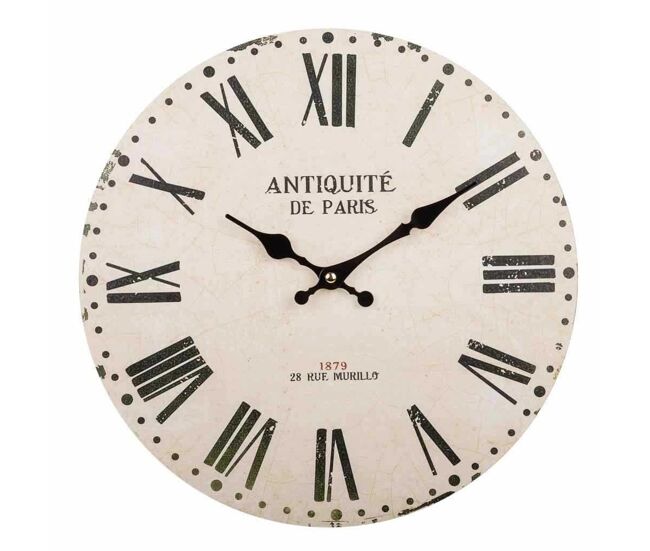 Reloj de pared de madera