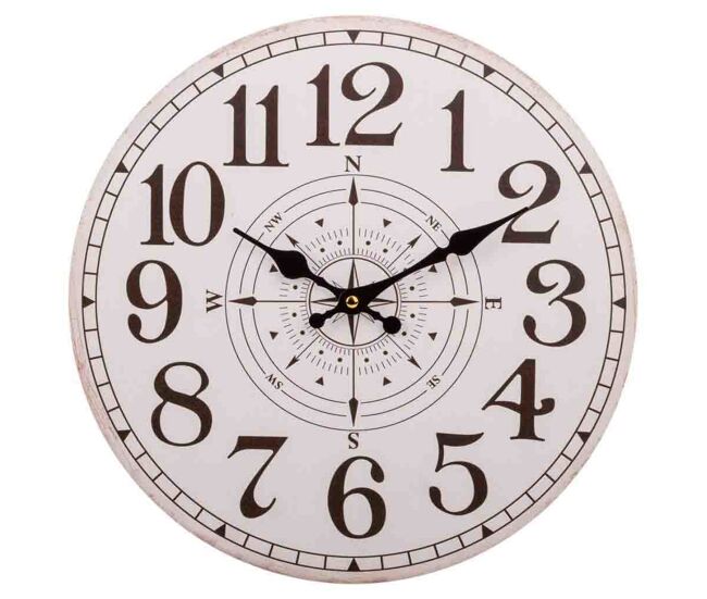 Reloj de pared de madera