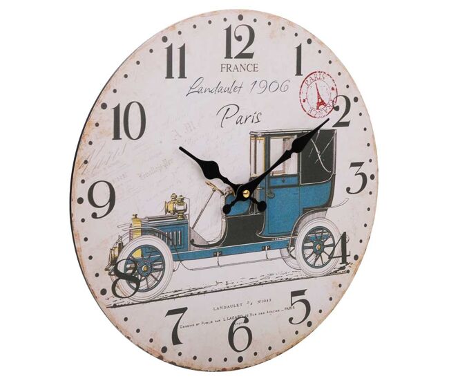 Reloj de pared de madera
