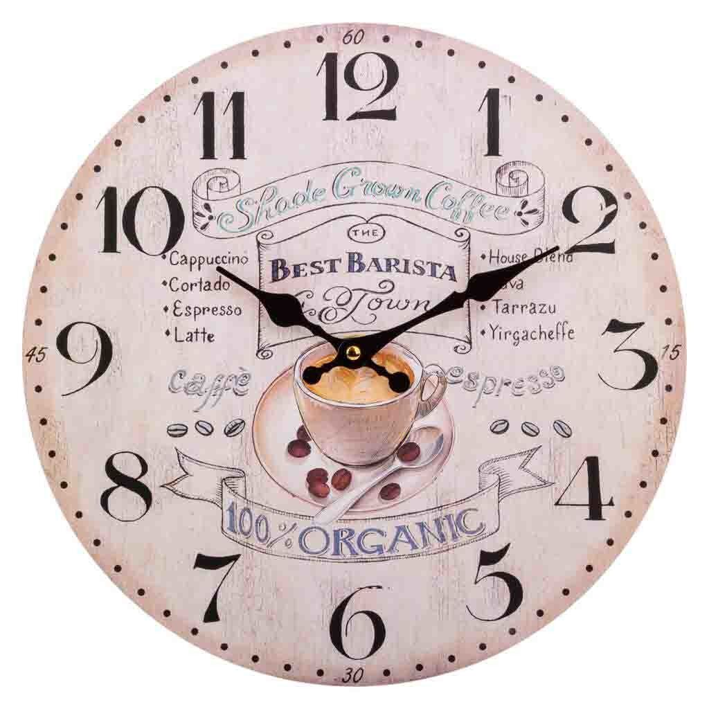 Reloj de pared de madera