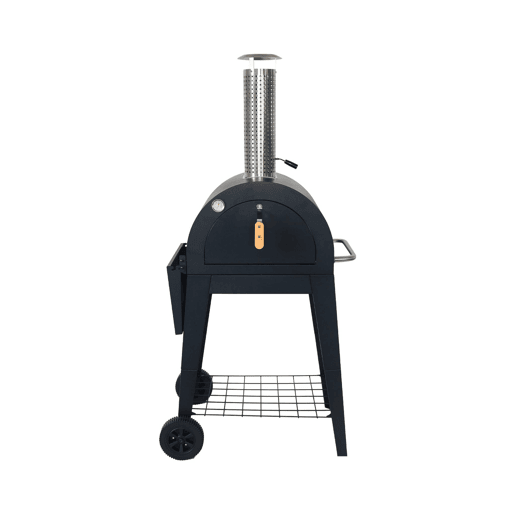 Forno de pizza externo com mesa, Giulia, Preto, 103x88.5x174 cm