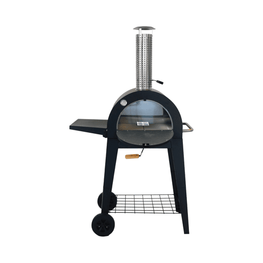 Forno de pizza externo com mesa, Giulia, Preto, 103x88.5x174 cm