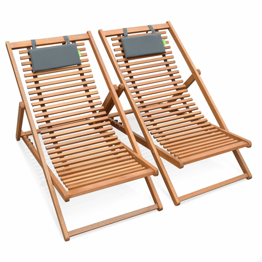 Cadeira de madeira de eucalipto, set de 2, Bilbao, Natural, 102x56x86 cm