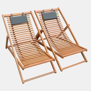Cadeira de madeira de eucalipto, set de 2, Bilbao, Natural, 102x56x86 cm