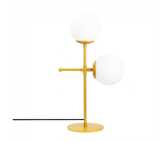 Lámpara de mesa garet oro 2 luces marca wonderlamp