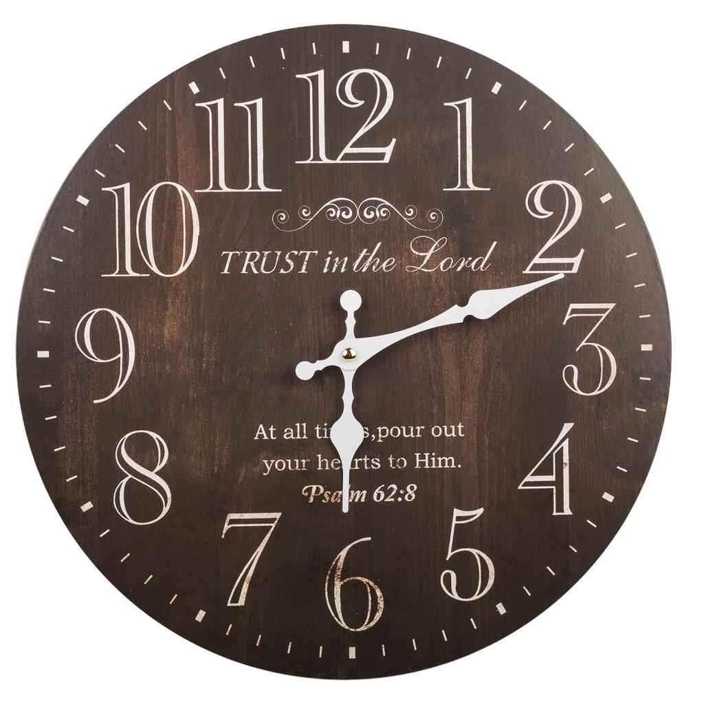 Reloj de pared de madera