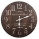 Reloj de pared de madera Reloj de pared de madera Negro