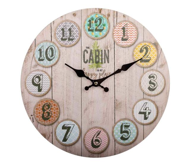 Reloj de pared de madera