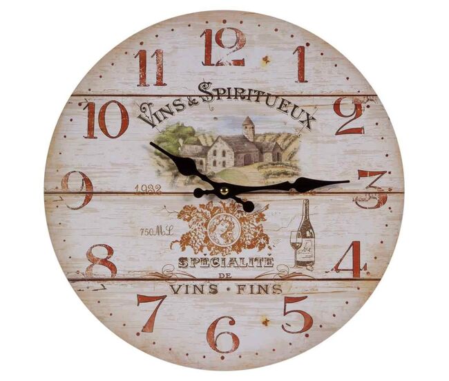 Reloj de pared de madera