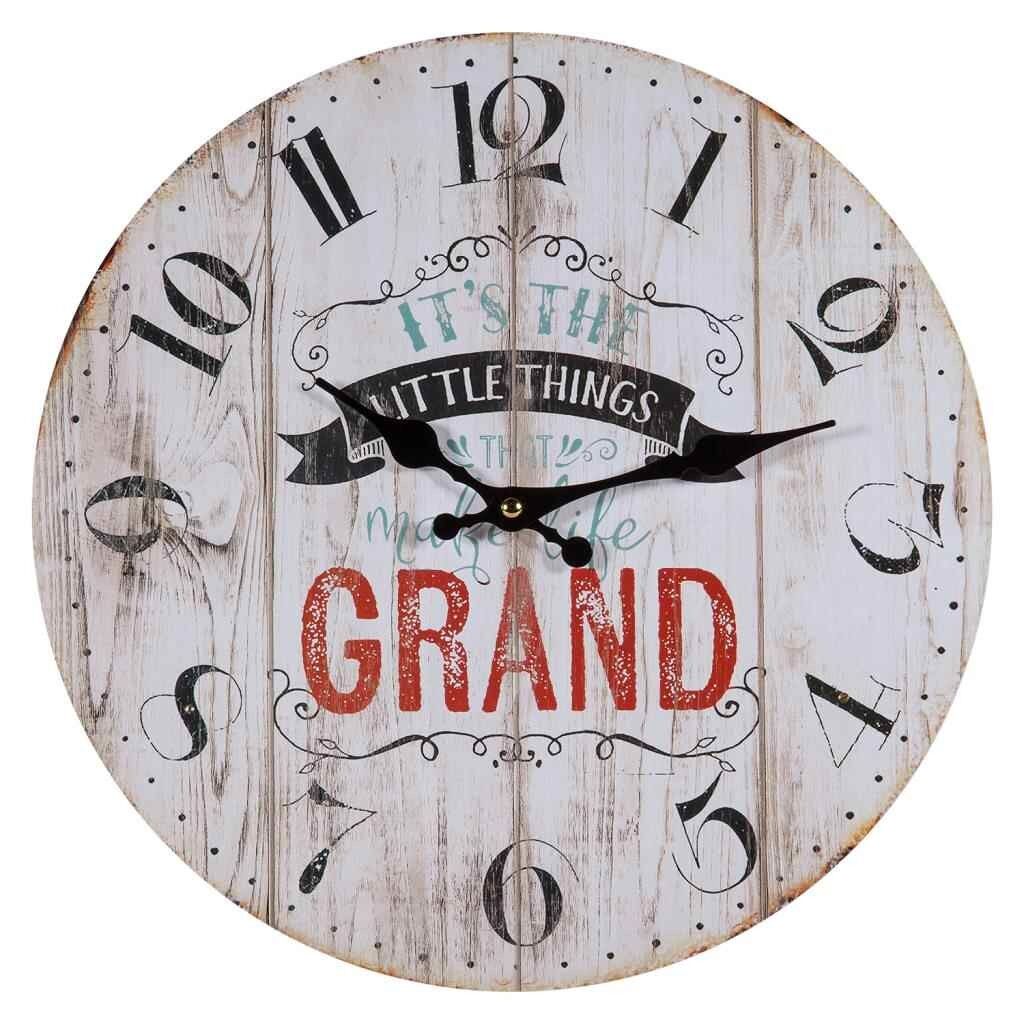 Reloj de pared de madera