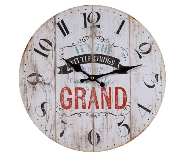 Reloj de pared de madera