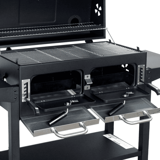 Barbecue a carvão XL, Bernard XL, Preto, 160x107.5x141 cm