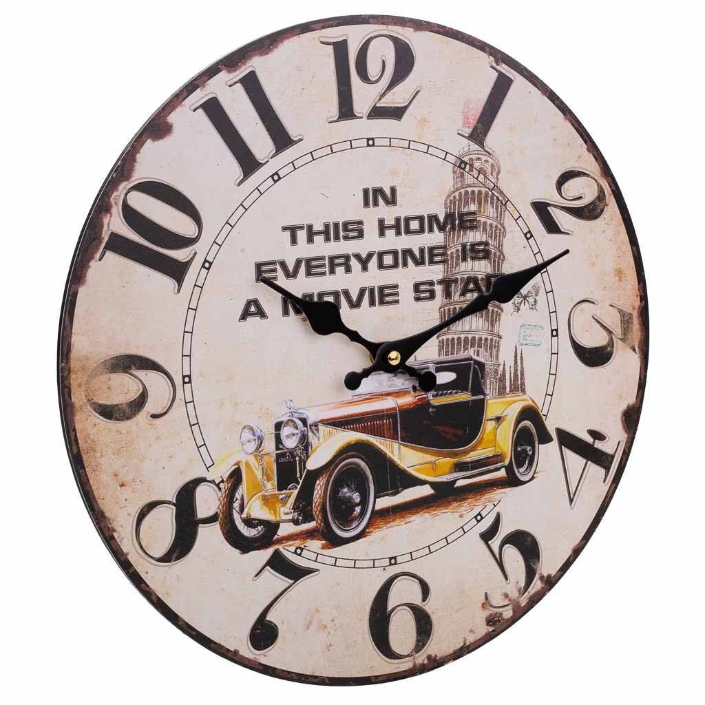 Reloj de pared de madera
