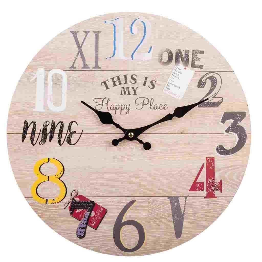 Reloj de pared de madera