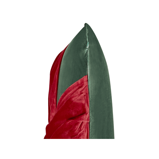 Conjunto de 2 almofadas decorativas MARSHMALLOW Veludo 45 x 45 cm Vermelho Verde Padrão natalicio