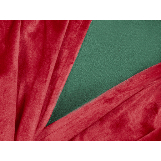 Conjunto de 2 almofadas decorativas MARSHMALLOW Veludo 45 x 45 cm Vermelho Verde Padrão natalicio
