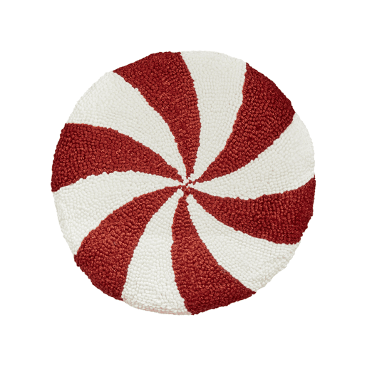 Conjunto de 2 almofadas decorativas SWIRL CANDY Bouclé 40 x 40 cm Vermelho