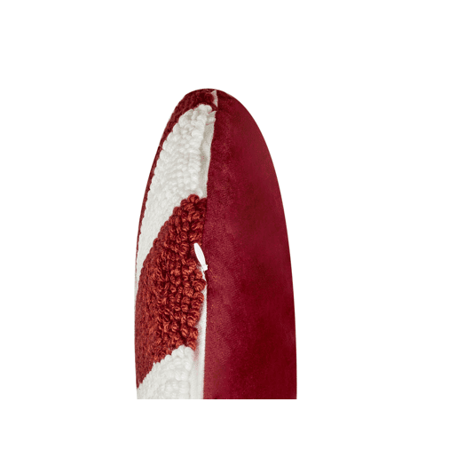 Conjunto de 2 almofadas decorativas SWIRL CANDY Bouclé 40 x 40 cm Vermelho