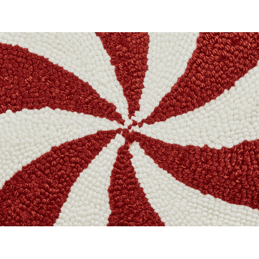 Conjunto de 2 almofadas decorativas SWIRL CANDY Bouclé 40 x 40 cm Vermelho