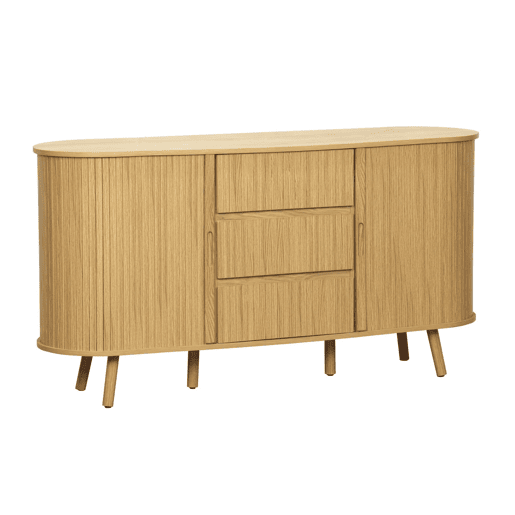 Aparador escandinavo, 3 gavetas, 150cm, Legacy, Natural, 150x40x79 cm