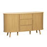 Aparador escandinavo, 3 gavetas, 150cm, Legacy, Natural, 150x40x79 cm