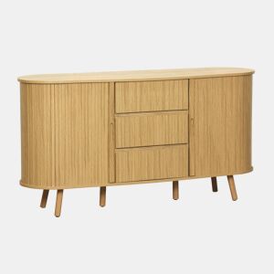 Aparador escandinavo, 3 gavetas, 150cm, Legacy, Natural, 150x40x79 cm
