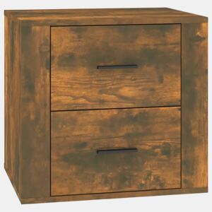 vidaXL Mesa de cabeceira 50x39x47 cm cor carvalho fumado