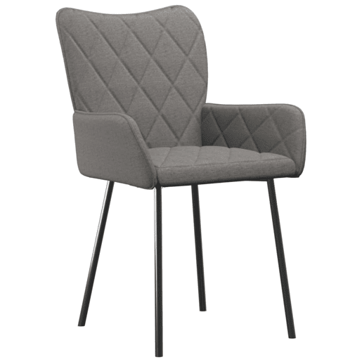 vidaXL Cadeiras de jantar 2 pcs tecido cinzento-claro