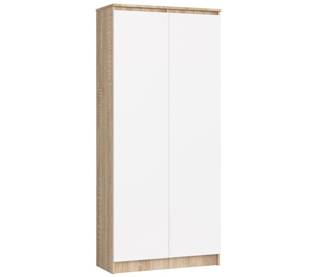 Librería estanterías de oficina r80 akord roble sonoma, blanco