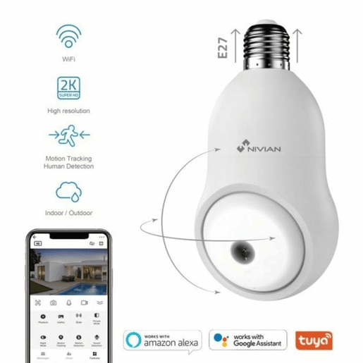 Câmara Oculta Nivian NVS-IPC-BULB1