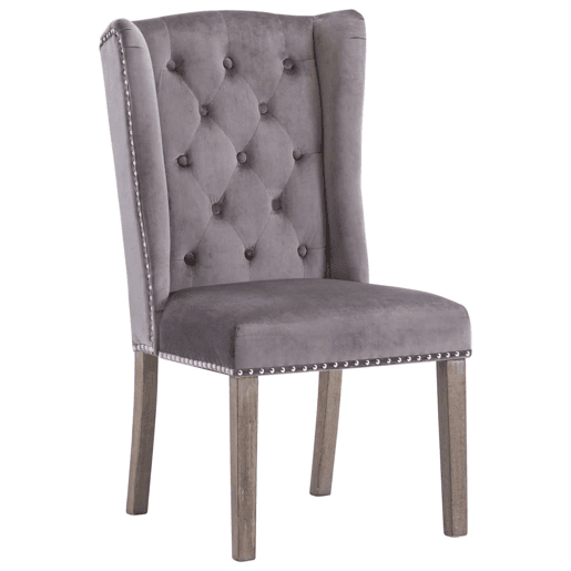 vidaXL Cadeira de jantar veludo cinzento vidaXL Cadeira de jantar veludo cinzento