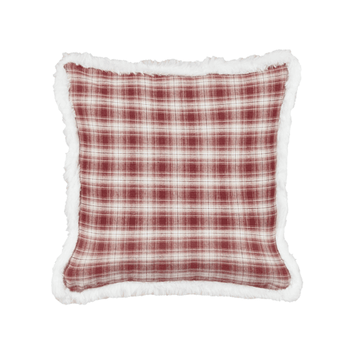 Conjunto de 2 almofadas decorativas BROOKIES 45 x 45 cm Vermelho escuro Padrão natalicio