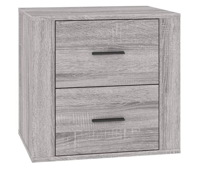 Vidaxl mesita de noche gris sonoma 50x39x47 cm