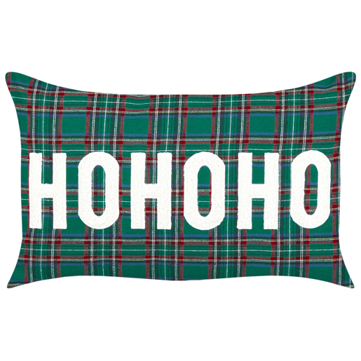 Conjunto de 2 almofadas decorativas JOYCANDY 30 x 50 cm Verde Padrão natalicio