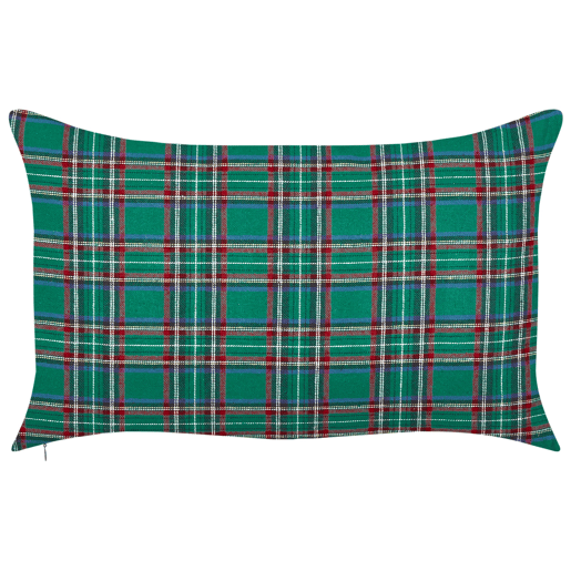 Conjunto de 2 almofadas decorativas JOYCANDY 30 x 50 cm Verde Padrão natalicio