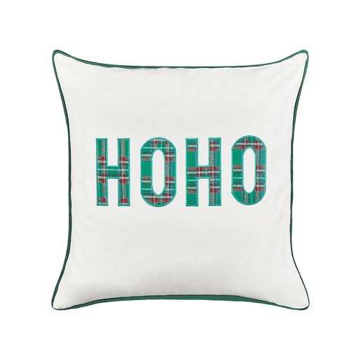 Conjunto de 2 almofadas decorativas JOYCANDY Algodão 45 x 45 cm Branco Padrão natalicio