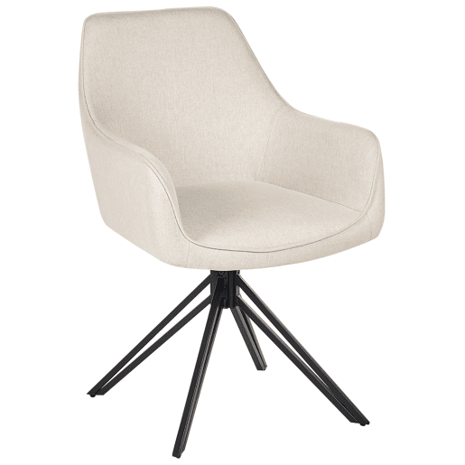 Conjunto de 2 cadeiras de jantar JODAR Creme claro